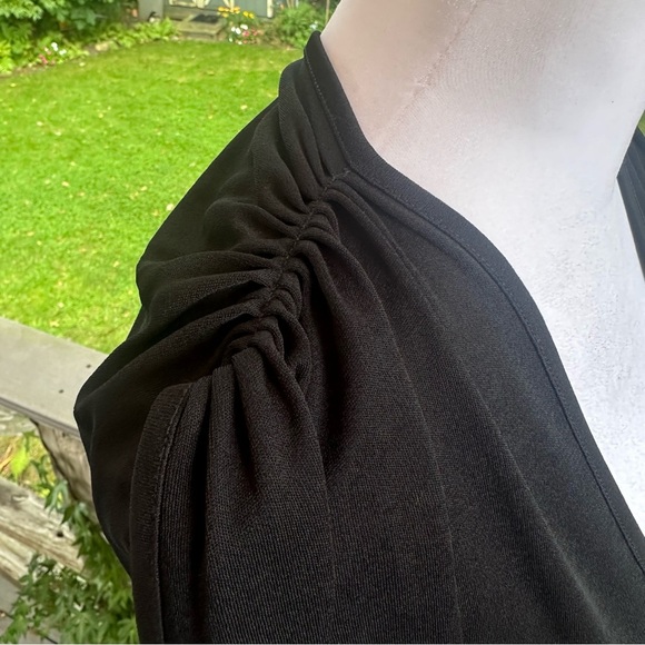 Stella McCartney Made in Italy Stretch Rayon Black Draped Dress Size 40 NWT - Picture 6 of 11